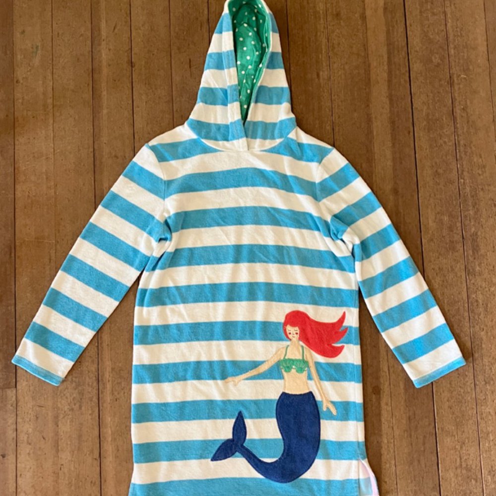 Mini Boden Girl's Après Swim Toweling Coverup, Size 11-12